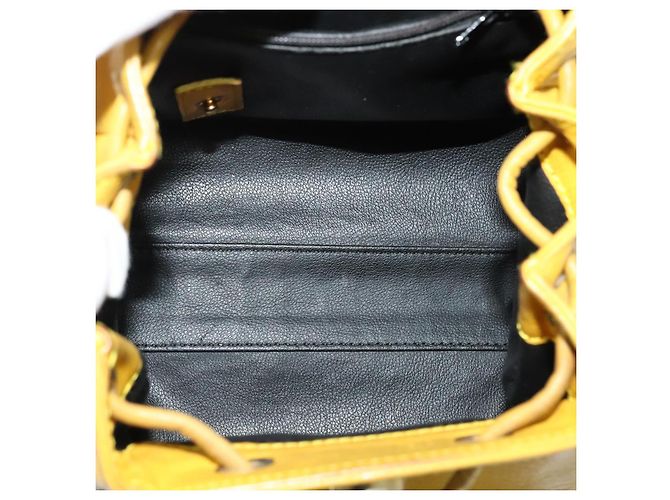 Zaino in pelle Christian Dior oro giallo Auth BA2068 D'oro - vista 17