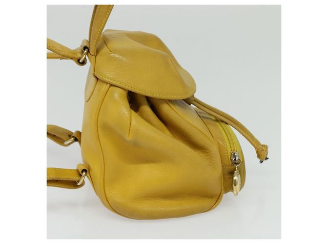 Zaino in pelle Christian Dior oro giallo Auth BA2068 D'oro - vista 5
