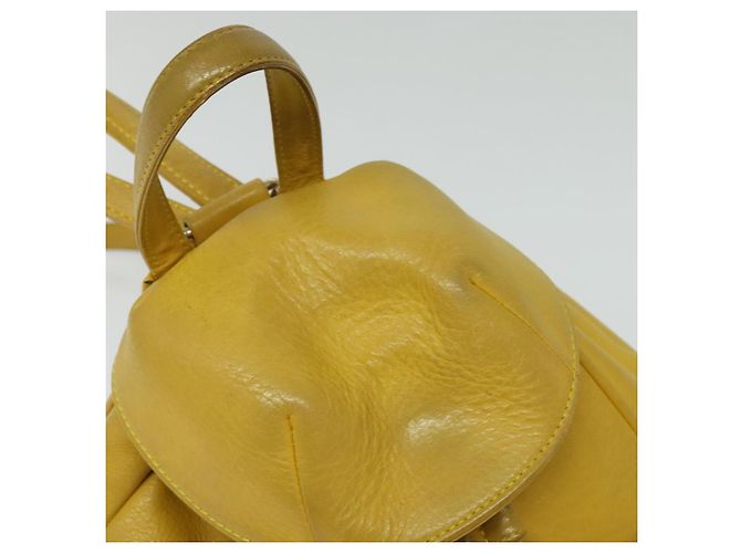 Zaino in pelle Christian Dior oro giallo Auth BA2068 D'oro - vista 6