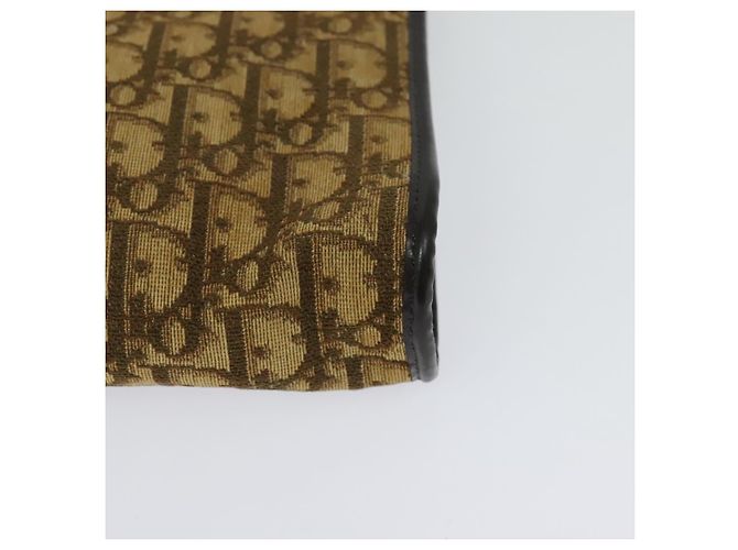 Borsa a spalla in tela Trotter Christian Dior marrone oro Auth sw662 D'oro - vista 11