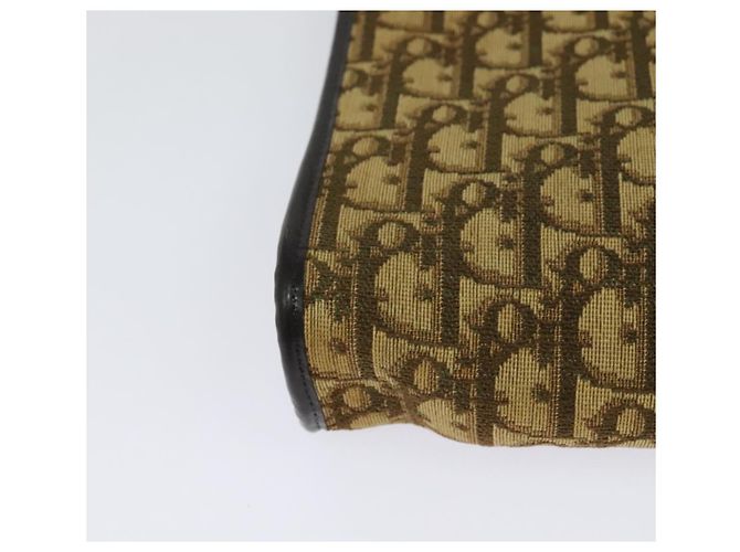 Borsa a spalla in tela Trotter Christian Dior marrone oro Auth sw662 D'oro - vista 12