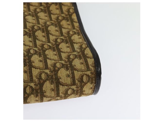 Borsa a spalla in tela Trotter Christian Dior marrone oro Auth sw662 D'oro - vista 13