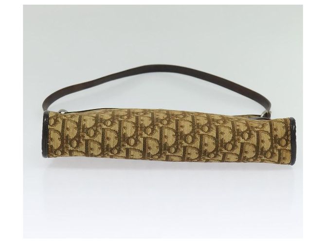 Borsa a spalla in tela Trotter Christian Dior marrone oro Auth sw662 D'oro - vista 9