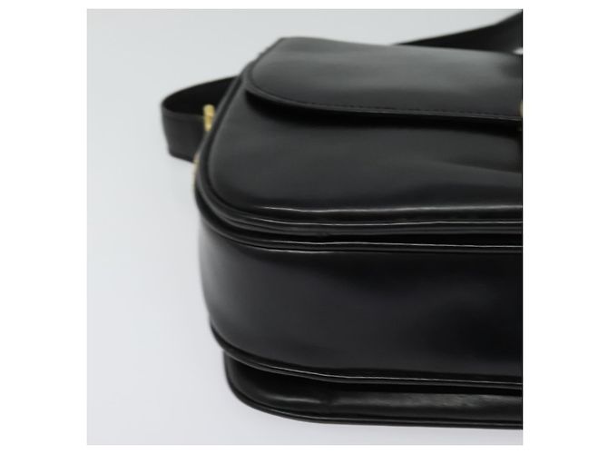 Céline Borsa a Spalla CELINE in Pelle Nera Oro Auth bs25461 - vista 10