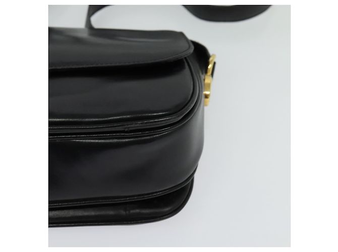 Céline Borsa a Spalla CELINE in Pelle Nera Oro Auth bs25461 - vista 11