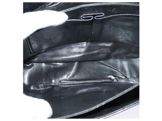 Céline Borsa a Spalla CELINE in Pelle Nera Oro Auth bs25461 - vista 16