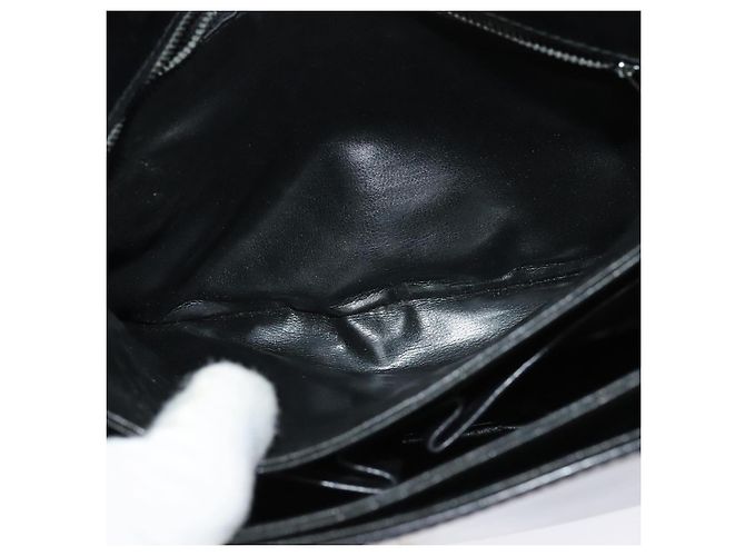Céline Borsa a Spalla CELINE in Pelle Nera Oro Auth bs25461 - vista 19