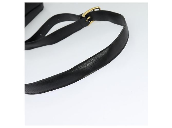 Céline Borsa a Spalla CELINE in Pelle Nera Oro Auth bs25461 - vista 7