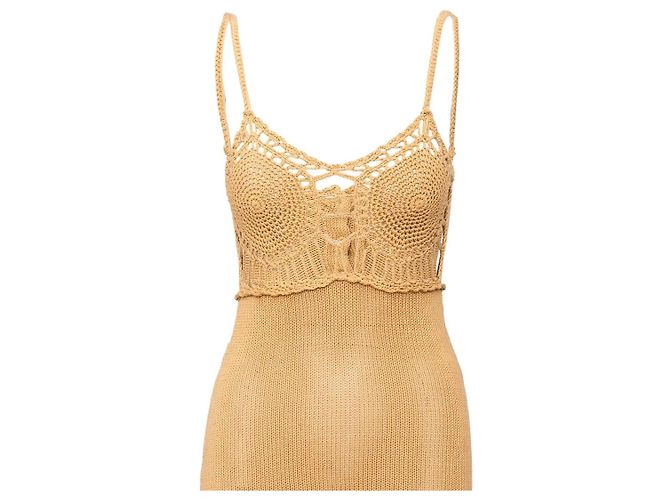 Romeo Gigli Gigli Häkelkleid Braun - Ansicht 3