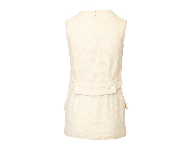 Gianni Versace Couture Woll-Minikleid Aus weiß - Ansicht 3