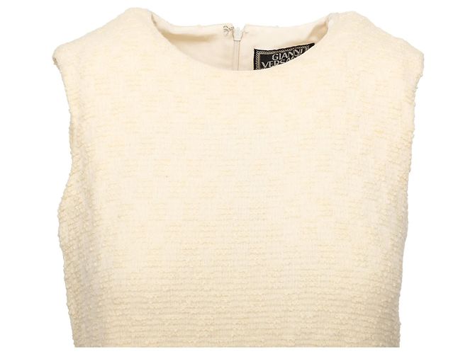 Gianni Versace Couture Woll-Minikleid Aus weiß - Ansicht 4