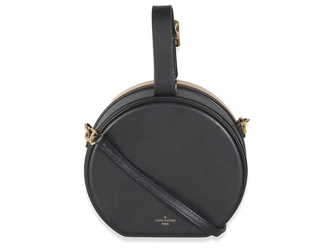 Louis Vuitton Petite Boite Chapeau in pelle di vitello nera e beige Nero - vista 2