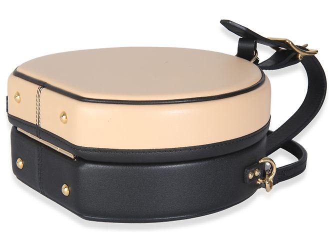 Louis Vuitton Petite Boite Chapeau in pelle di vitello nera e beige Nero - vista 6