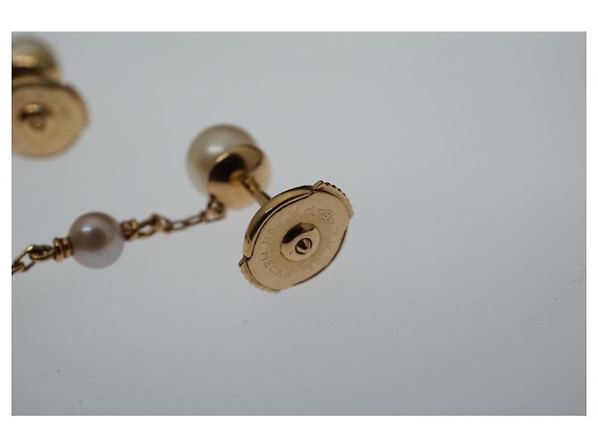 Brincos Cartier Trinity em 3 ouros e pérolas Dourado Gold hardware - vista 11