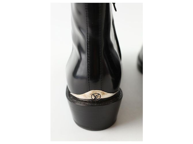 Louis Vuitton Botas de cuero negras Negro - vista 3