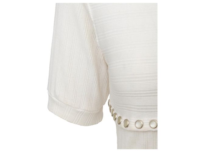 Vestido Jean Paul Gaultier de punto de algodón Eggshell Blanco roto - vista 11