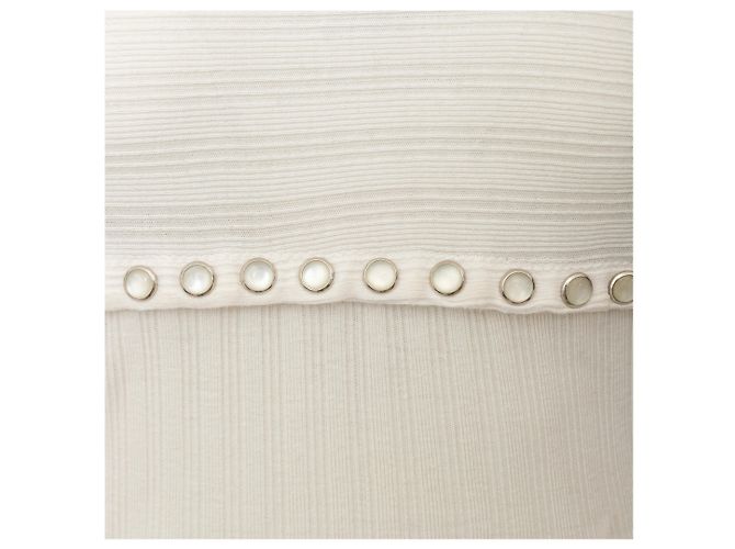 Vestido Jean Paul Gaultier de punto de algodón Eggshell Blanco roto - vista 13