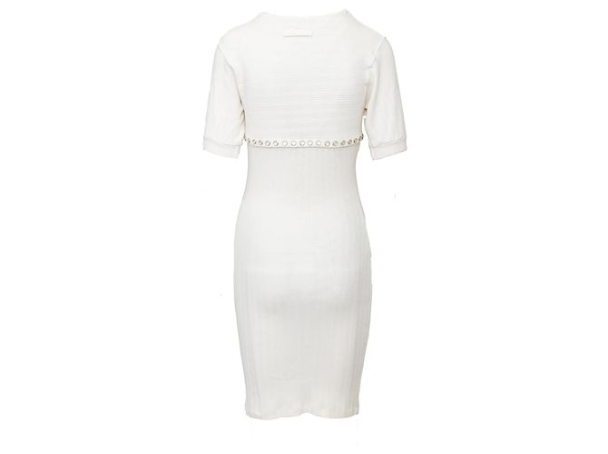 Vestido Jean Paul Gaultier de punto de algodón Eggshell Blanco roto - vista 2