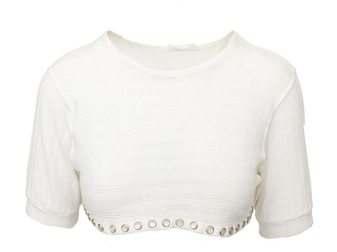 Vestido Jean Paul Gaultier de punto de algodón Eggshell Blanco roto - vista 3
