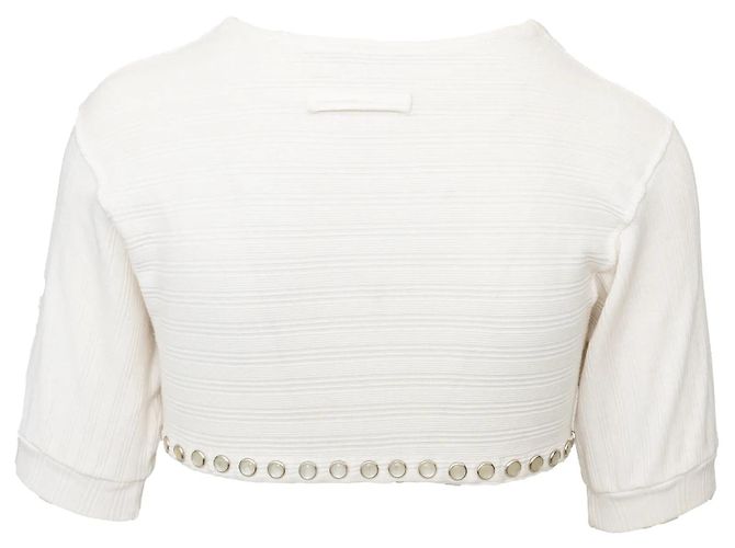 Vestido Jean Paul Gaultier de punto de algodón Eggshell Blanco roto - vista 4