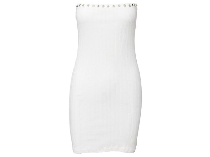 Vestido Jean Paul Gaultier de punto de algodón Eggshell Blanco roto - vista 5