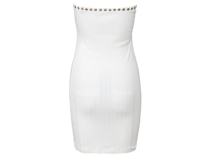 Vestido Jean Paul Gaultier de punto de algodón Eggshell Blanco roto - vista 7