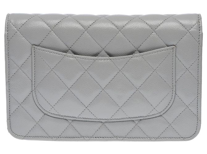CHANEL Wallet on Chain aus grauem Leder - 102633 - Ansicht 4