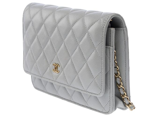 CHANEL Wallet on Chain aus grauem Leder - 102633 - Ansicht 5