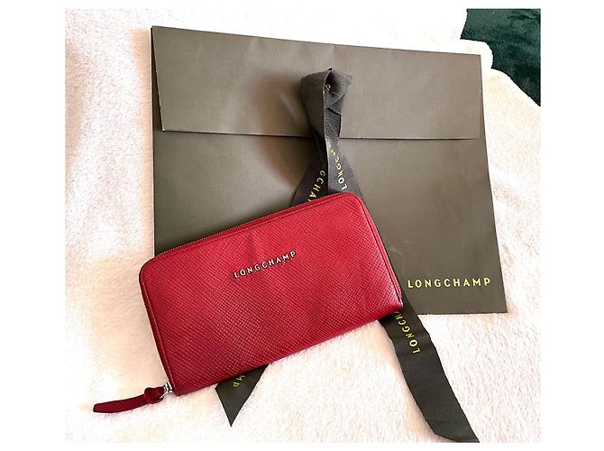 Cartera Longchamp Companion Cuero Burdeos - vista 2