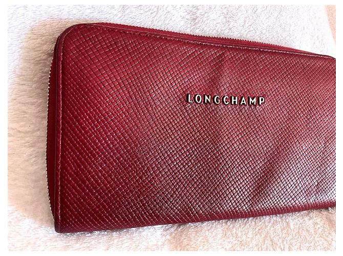 Cartera Longchamp Companion Cuero Burdeos - vista 4