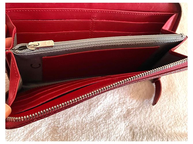 Cartera Longchamp Companion Cuero Burdeos - vista 7
