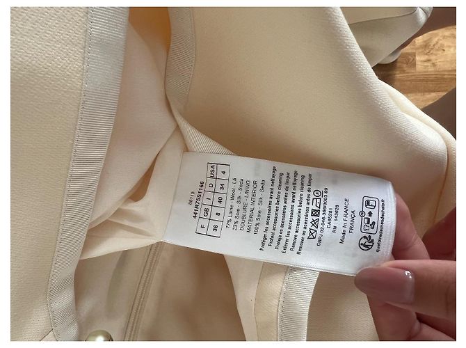 Vestido midi Christian Dior de seda beige - vista 6