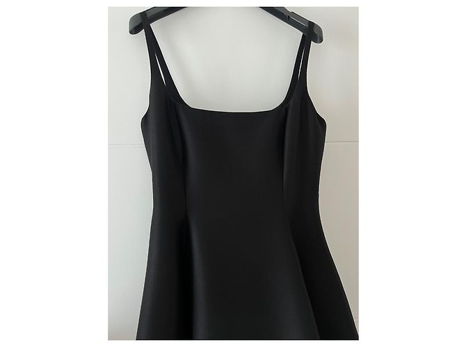 Christian Dior Abito midi in lana e seta Nero - vista 5