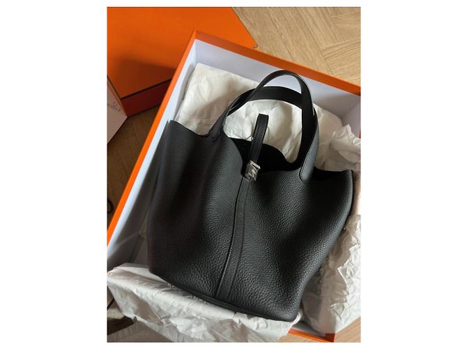 Hermès Picotin 22 taurillon clemence Nero - vista 2