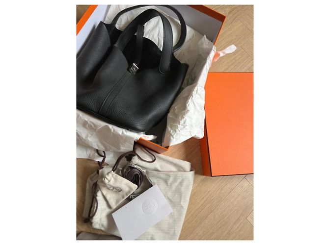 Hermès Picotin 22 taurillon clemence Nero - vista 8