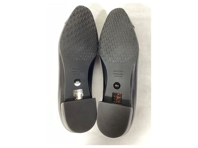 Ballerine Sleek con punta a cappello e fiocco in pelle nera di Stuart Weitzman Nero - vista 15