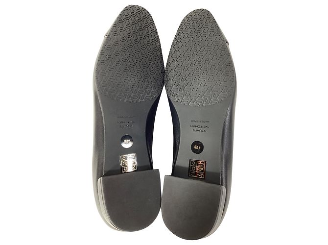 Ballerine Sleek con punta a cappello e fiocco in pelle nera di Stuart Weitzman Nero - vista 7
