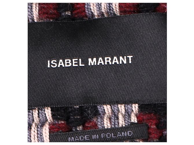 Isabel Marant Dianeline Jacke aus schwarzer Wolle Mehrfarben - Ansicht 4