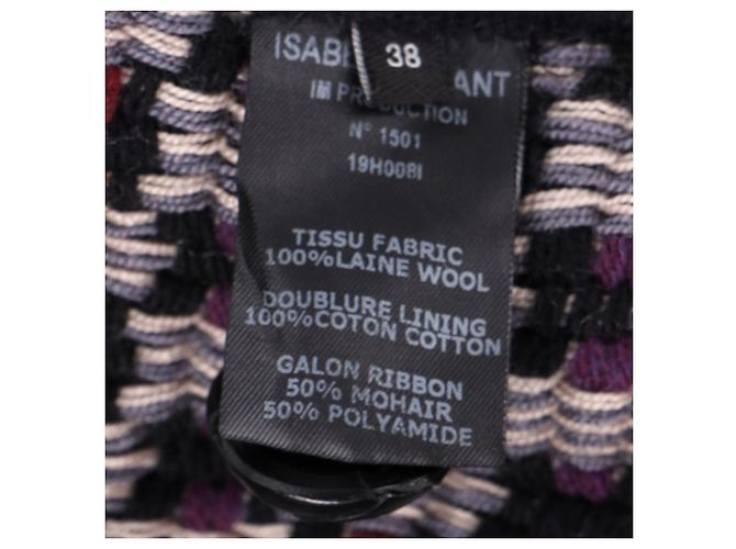 Isabel Marant Dianeline Jacke aus schwarzer Wolle Mehrfarben - Ansicht 5