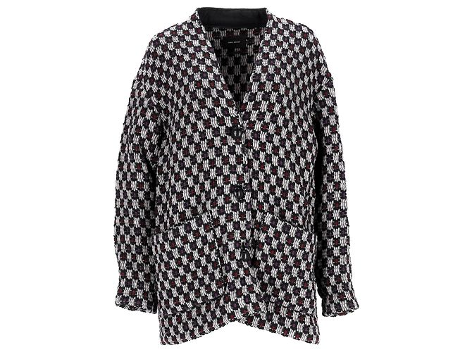 Isabel Marant Dianeline Jacke aus schwarzer Wolle Mehrfarben - Ansicht 6