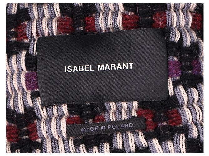 Isabel Marant Dianeline Jacke aus schwarzer Wolle Mehrfarben - Ansicht 9