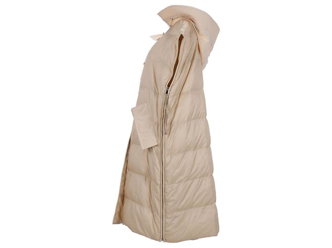 Moncler Genius 2 Moncler 1952 Chaleco Largo Camellias en Nylon Beige - vista 2