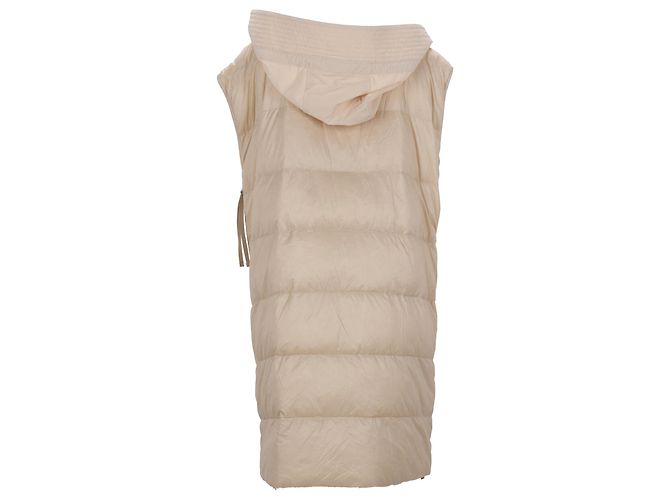 Moncler Genius 2 Moncler 1952 Chaleco Largo Camellias en Nylon Beige - vista 3