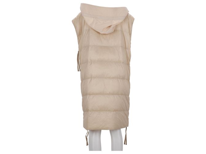 Moncler Genius 2 Moncler 1952 Chaleco Largo Camellias en Nylon Beige - vista 8
