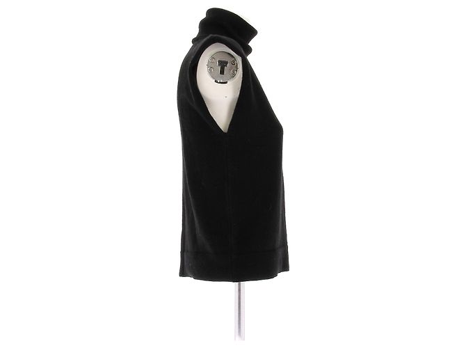 Autre Marque Suéter de cuello alto de lana Negro - vista 3