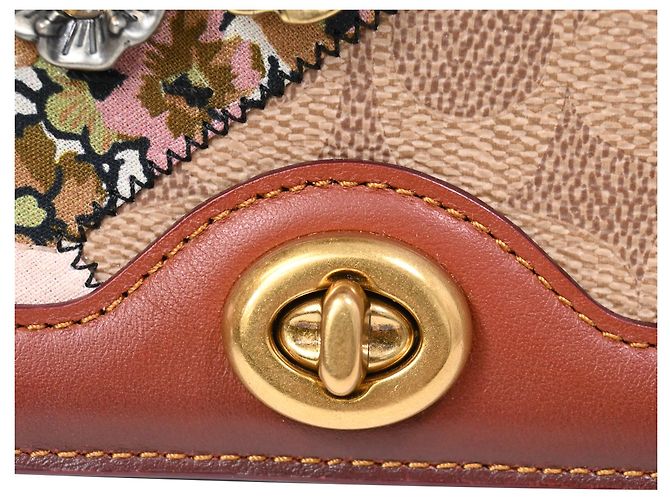 Borsa a tracolla Coach x Keith Haring Riley in tela rivestita marrone - vista 19