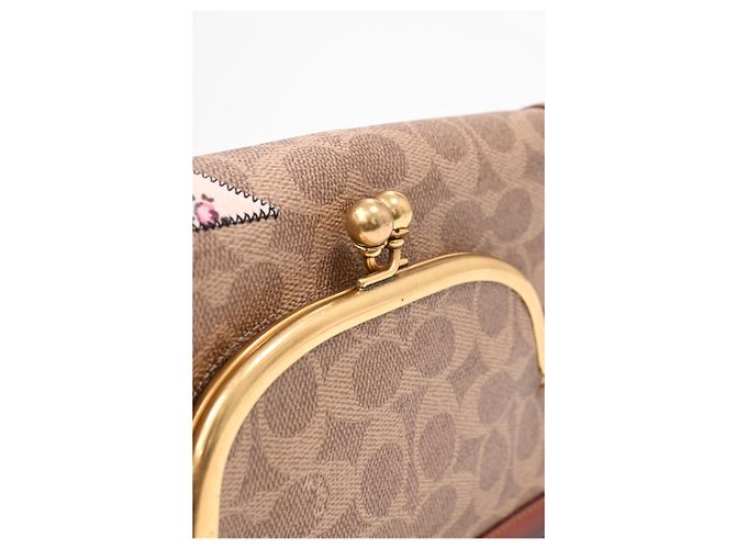 Borsa a tracolla Coach x Keith Haring Riley in tela rivestita marrone - vista 31