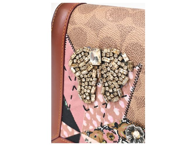 Borsa a tracolla Coach x Keith Haring Riley in tela rivestita marrone - vista 32