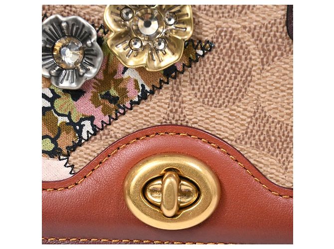 Borsa a tracolla Coach x Keith Haring Riley in tela rivestita marrone - vista 8