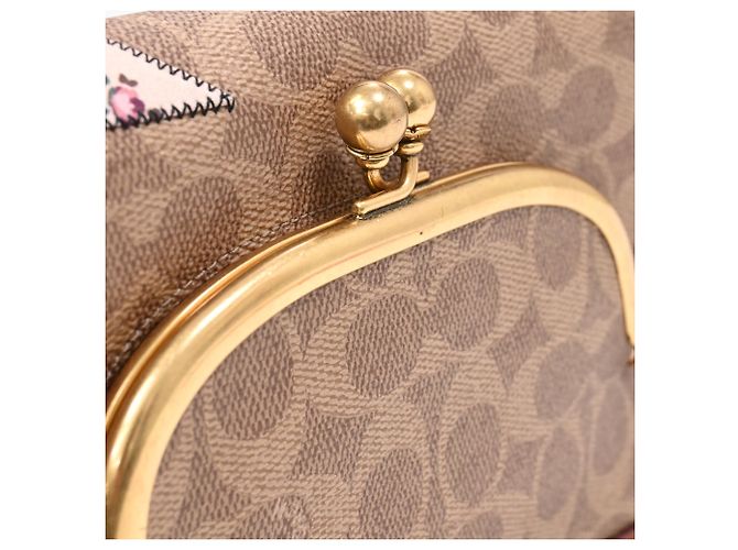 Borsa a tracolla Coach x Keith Haring Riley in tela rivestita marrone - vista 9